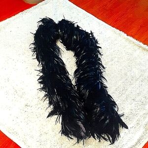 Authentic Feather Boa Iridescent Black Emerald Green Shimmery Lady Gaga Formal